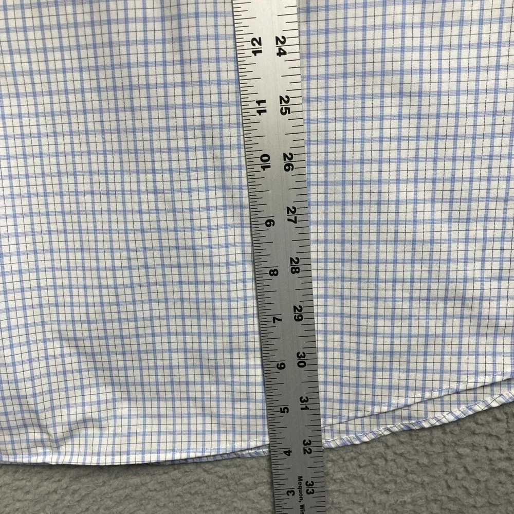 Joseph Abound Shirt Mens 18 1/2 34-35 Blue Long Sleeve Button No Iron Classic